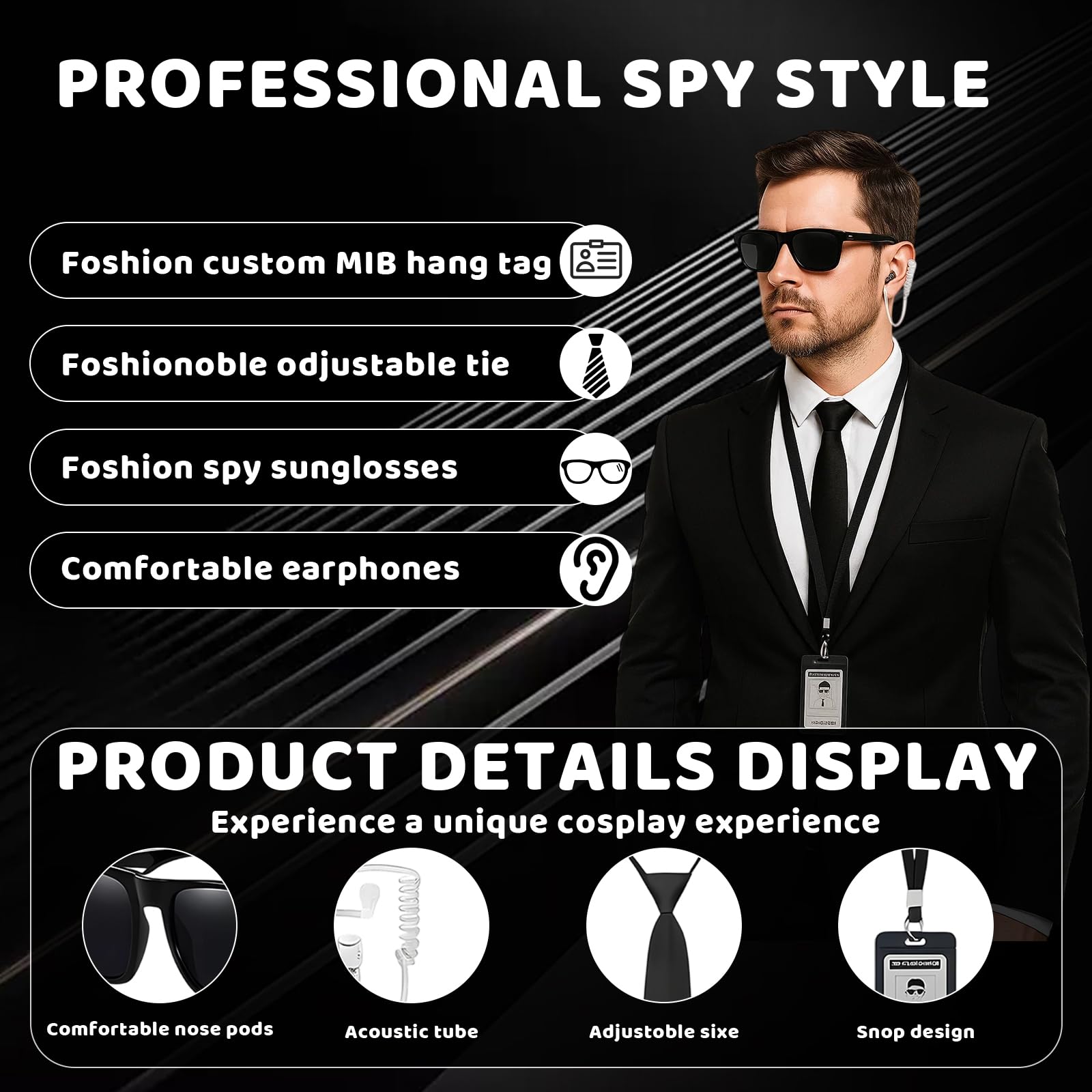 Men in Black Costume Accessories, Halloween Costumes - Image 3