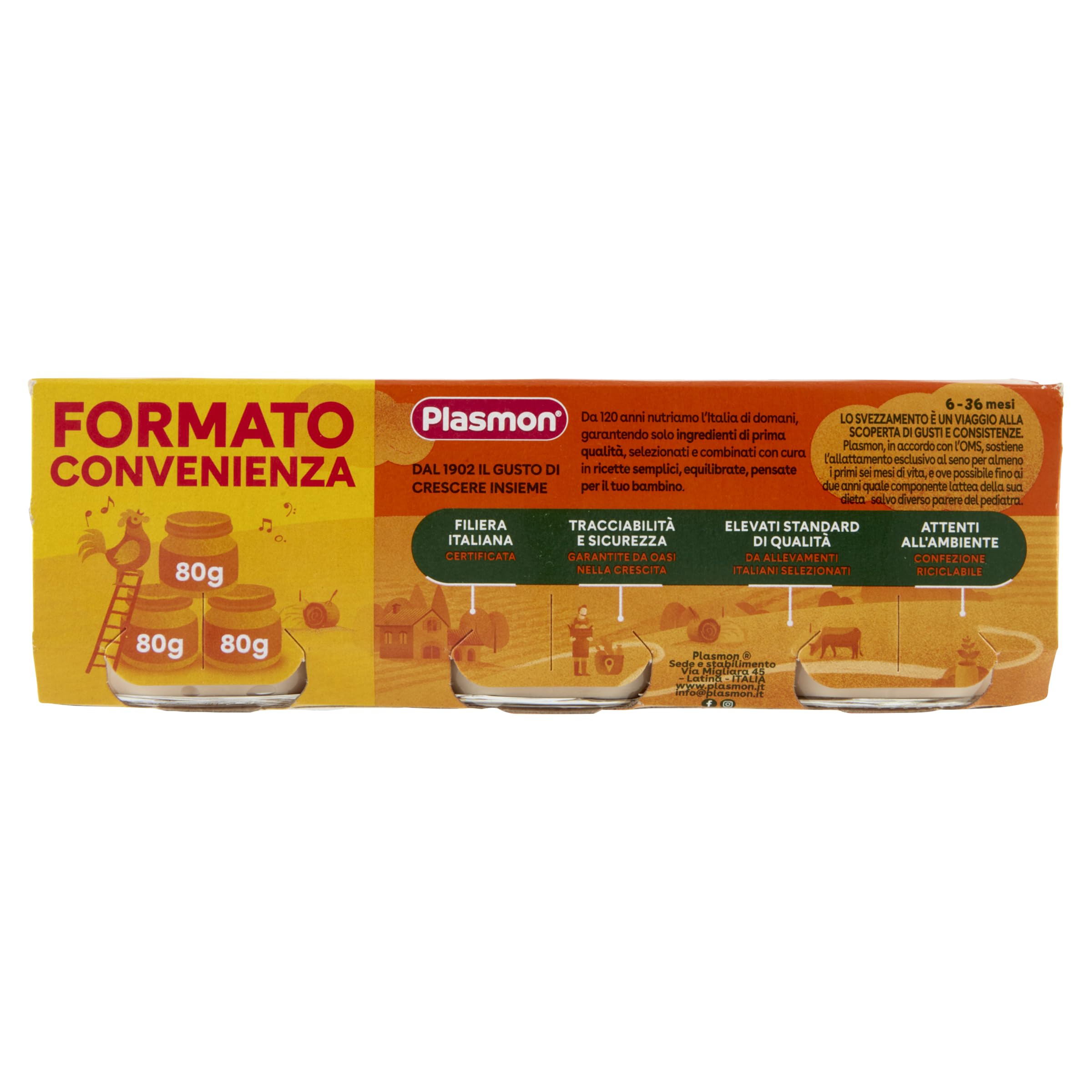 Plasmon Omogeneizzato Tacchino 3x80g (8 Confezioni)