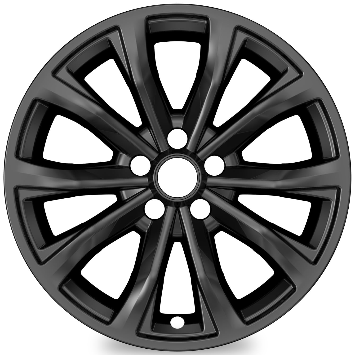 4-Pack Wheel Skins Compatible with Honda CR-V CRV EX EX-L 2023 2024 2025, 18" 18 inch Alloy Wheel, Snap-on Wheel Cover Replacement, Black Color