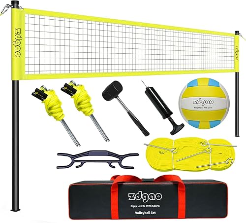 Red de voleibol para exteriores juego de voleibol portátil para patio trasero con red de voleibol profesional bola de hilo envolvente y bomba lĂnea Red de voleibol para exteriores juego de voleibol portátil para patio trasero con red de voleibol profesional bola de hilo envolvente y bomba lĂnea