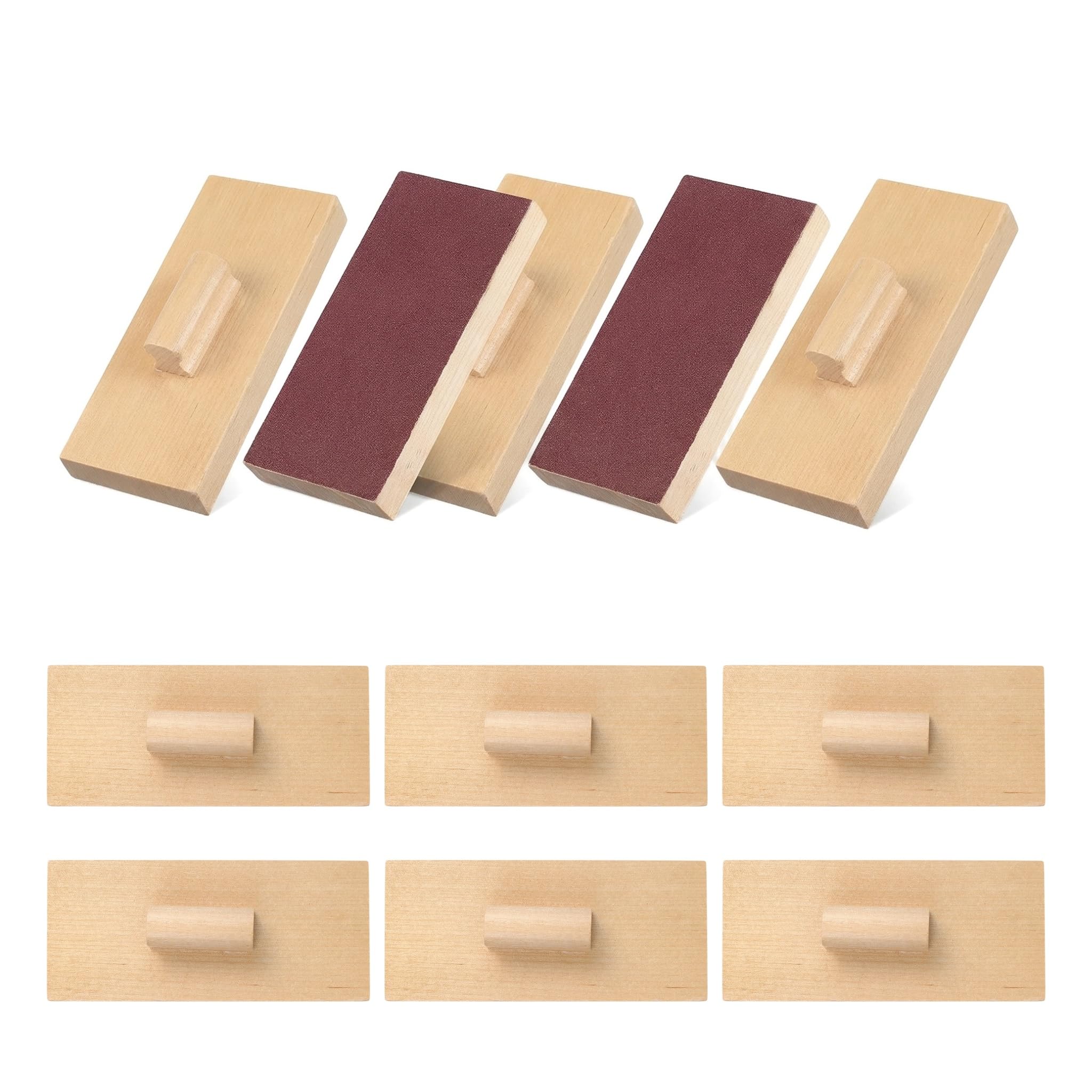 5 Pairs Wooden Soundboard Musical Instruments Percussion Toy Sand Block Musical Toys Sand Block Instrument for Beech Wood