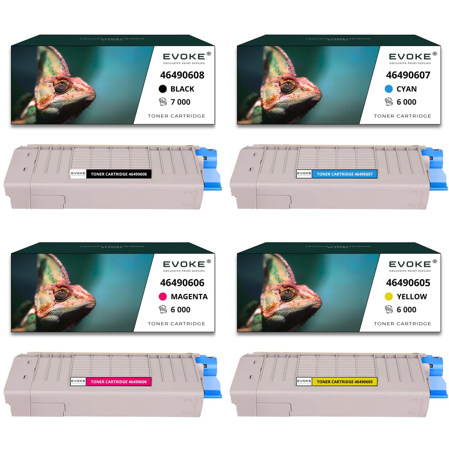 EVOKE 46490608 46490607 46490606 46490605 Toner Kompatybilny z OKI C532DN C542DN MC563DN MC573DN Zestaw CMYK