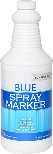 Marcador de spray azul - (32 onzas) - Tinte en aerosol para malas hierbas, tinte de herbicida, tinte de marcado de fertilizantes, marca de césped y