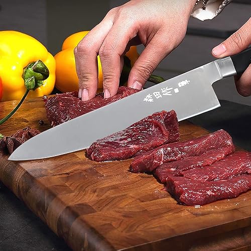 Miniatura 6 de CHUYIREN Cuchillo de sushi afilado para cocina de 9.5 pulgadas y 10.6 pulgadas