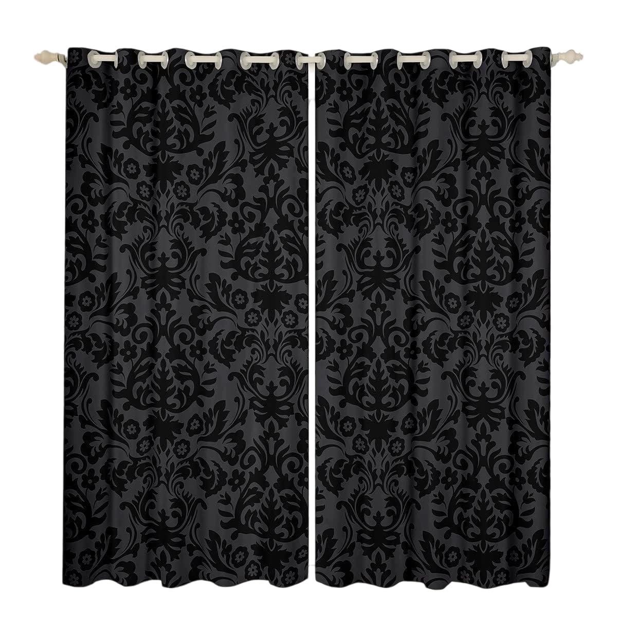 Cortinas barrocas victorianas de salón para crear un cine en casa íntimo y libre de luz