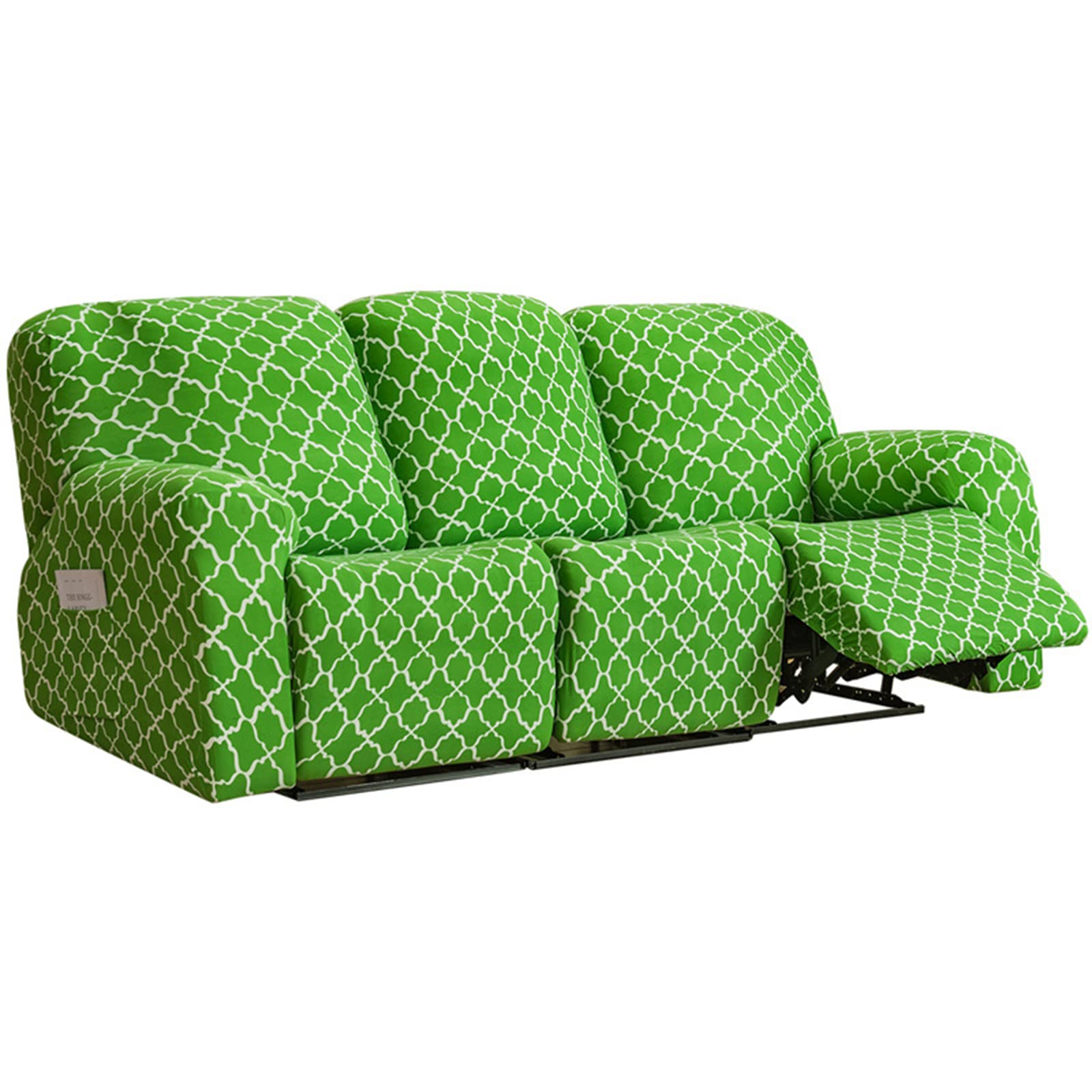 Funda elástica para sofá reclinable en salón familiar de 4 plazas