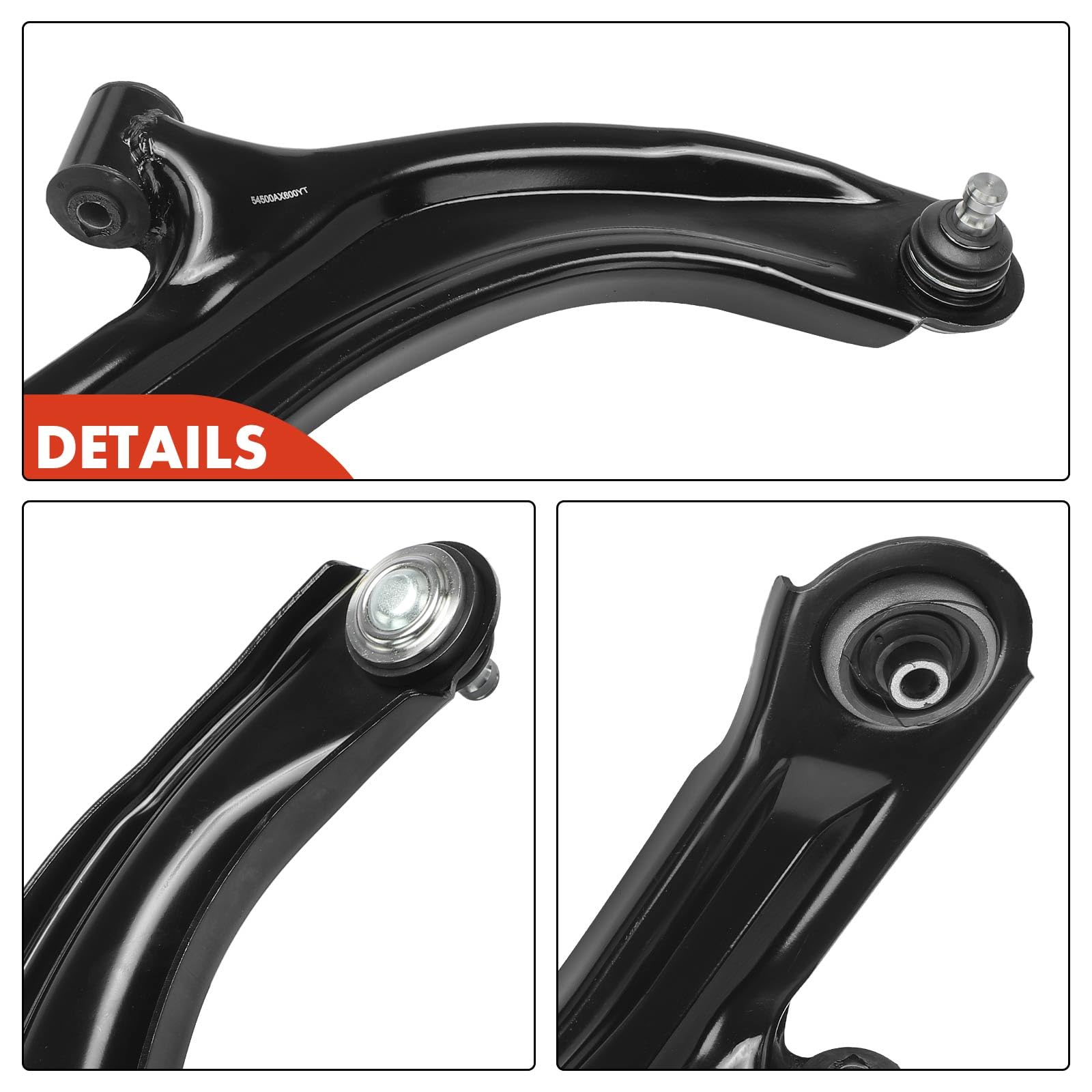 Frankberg 2x Querlenker Vorderachse Unten Kompatibel mit Micra C+C III K12 1.4L 1.6L 2005-2010 Micra III K12 1.0L-1.6L 2003-2010 Note E11 NE11 1.4L-1.6L 2006-2012 Replace# 54500AX600