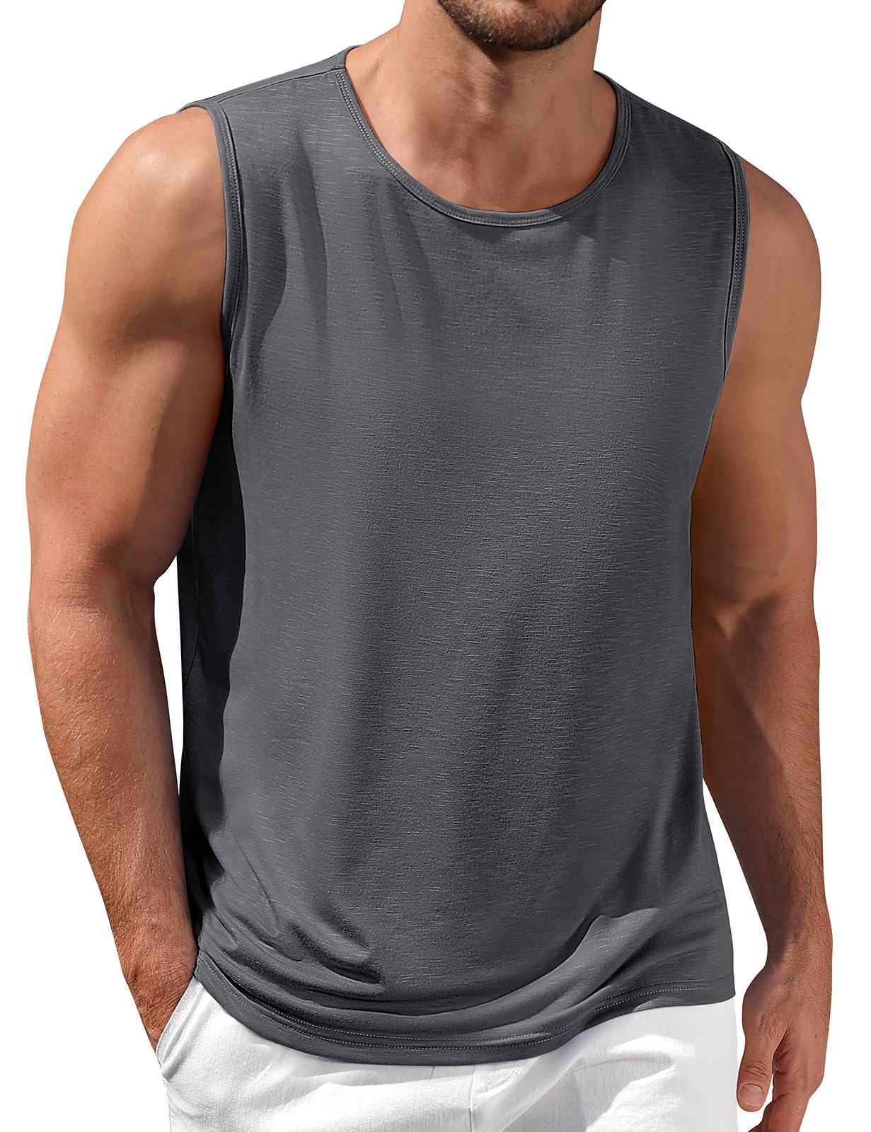 Lonya Camisetas Tirantes Hombre Tank Top Clásico sin Mangas Deportiva Fitness