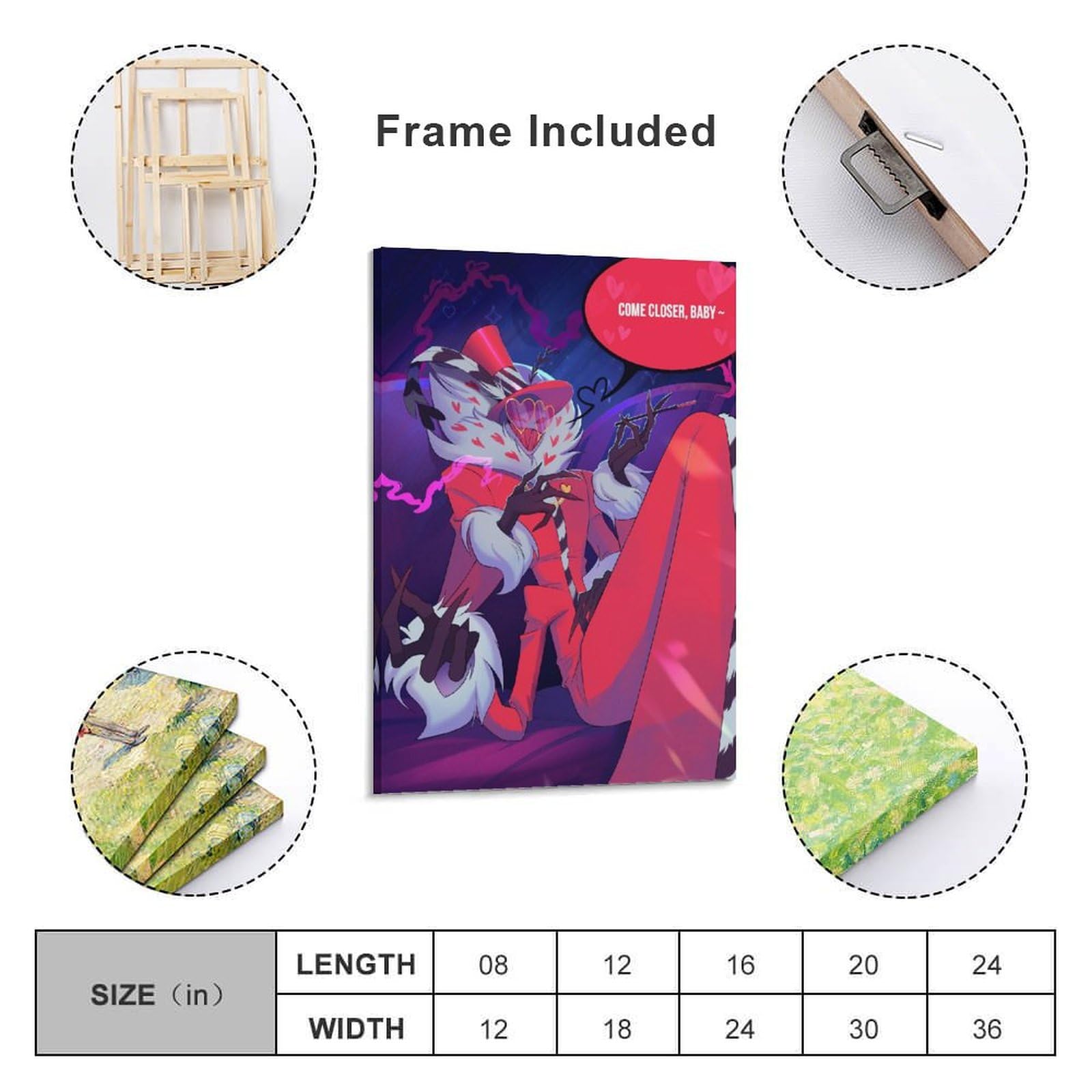 Anime Hazbin Hotel Valentino Poster Art Poster Canvas Painting