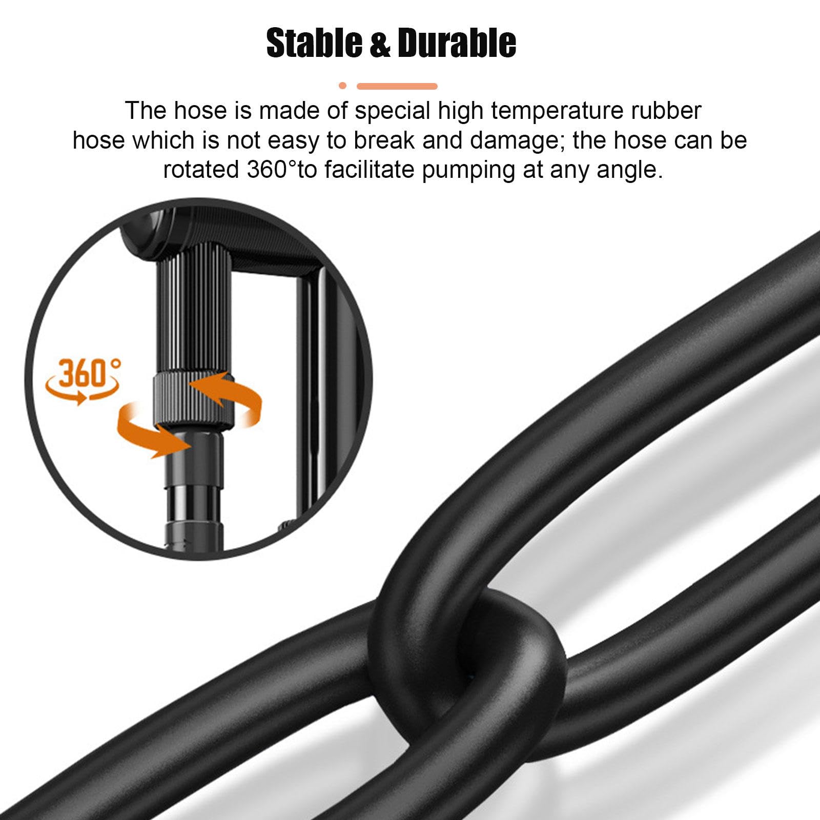 Bomba de Piso para Bicicleta con Manómetro Digital de 160 PSI - Bomba de Aire para Bicicleta Compatible con Válvulas Schrader y Presta - Bombas de Aire Portátiles para Bicicleta