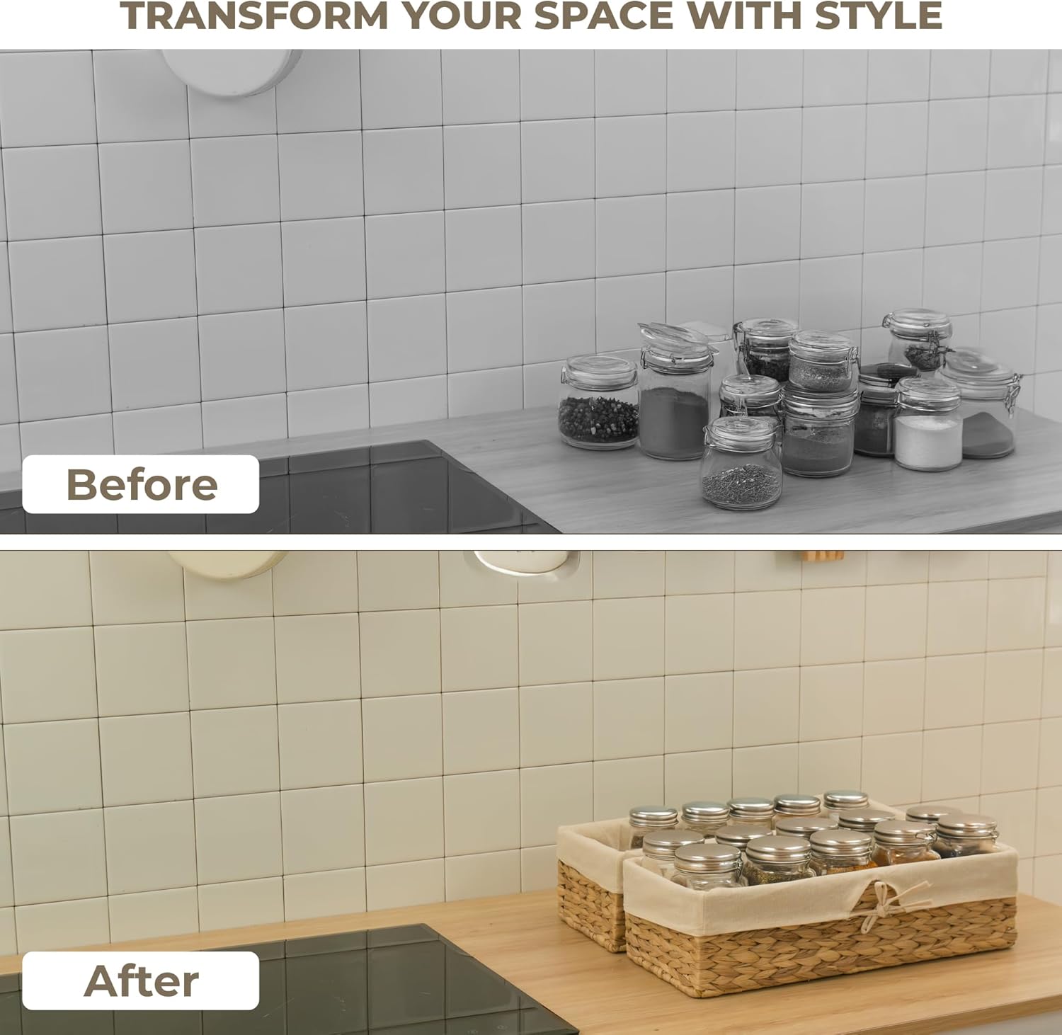 KOKODO Tank Topper and Toilet Holder Storage Baskets, Water hyacinth basket