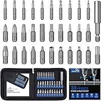 STREBITO 32PCS Stripped Screw Extractor Set - Damaged Rusty Broken Screw Remover Kit with Magnetic Extension & Drill Adapter for 3-12mm Bolts