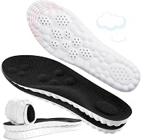 ENLOPQ Men's 4D Cloud Comfort Insoles - Memory Foam Arch Support, Trim-to-Fit for Plantar Fasciitis Pain Relief & Fatigue (US M 7.5-10.5)
