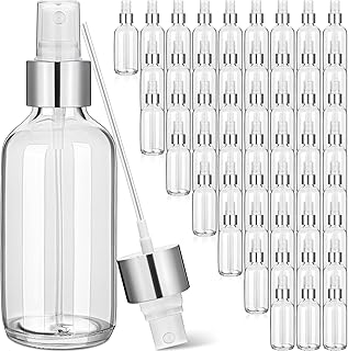 Maxcheck 50 Pieces 4oz Small Glass Spray Bottles for Essential Oil Empty Spray Mist Bottle Empty Fine Mist and Refillable ...