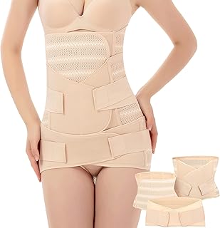 Postpartum Waist Trainer for Women - 3 in 1 Postpartum Belly Support Recovery Wrap, Adjustable Postpartum Belly Band, Brea...