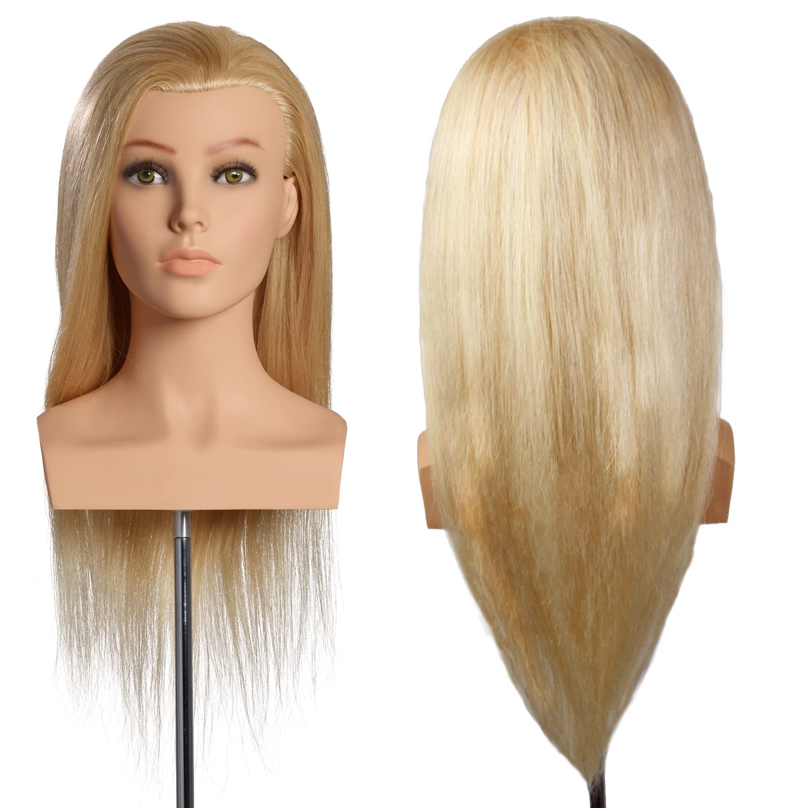 L'IMAGE Raphaela Cabezal de Peinado, Rubio Platino, con Cabello Natural, con pestañas