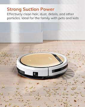 ILIFE V5s Plus Robot Vacuum and Mop Combo | Remote, App & Voice Control, Automatic Self-Charging, Slim & Quiet, Ideal for Hard Floors Carpets and Pet Hair