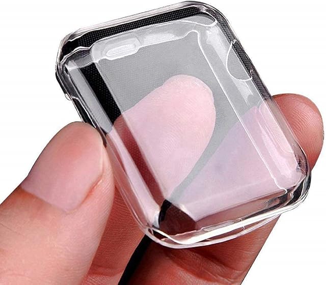 [2-Pack] Piuellia Transparent Case Compatible for Apple Watch Series 3 Series 2 38mm Screen Protector, TPU Scratches Resistant HD Clear Overall Protective Cover for iWatch