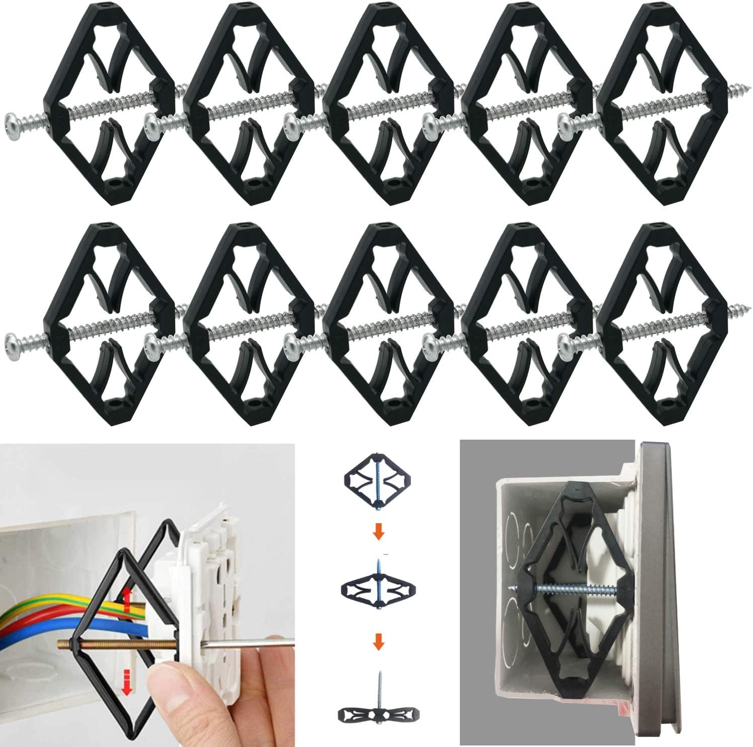 10 Pezzi Riparatore Per Cassette Elettriche Tipo 118 - Per Elettricisti