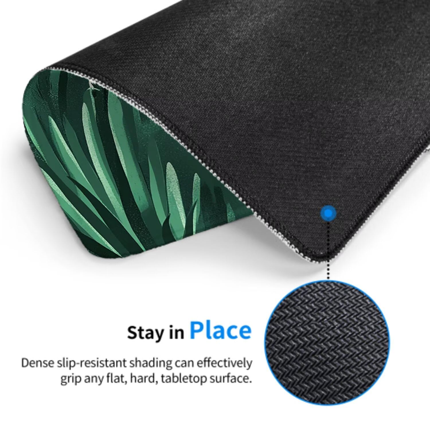 Zielona podkładka pod mysz pod mysz pod mysz do gier XXL 1200 x 600 x 3 mm podkładka pod mysz lis duża podkładka pod rękę dla graczy wodoodporne akcesoria PC, do klawiatury laptopa w-1619