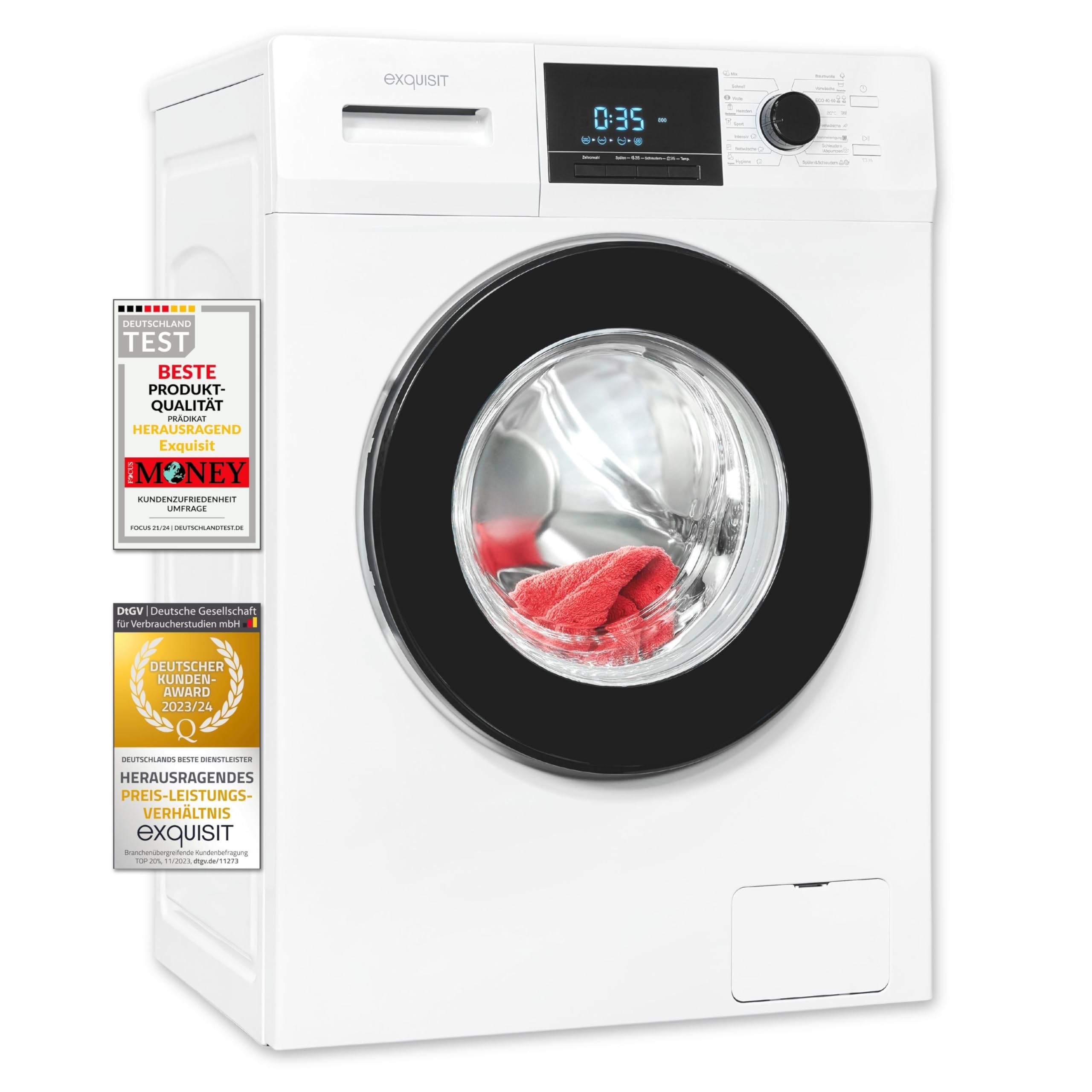 Exquisit Kondensationstrockner TK810-060 weiss | 8 kg Füllmenge | Knitterschutz, Weiß