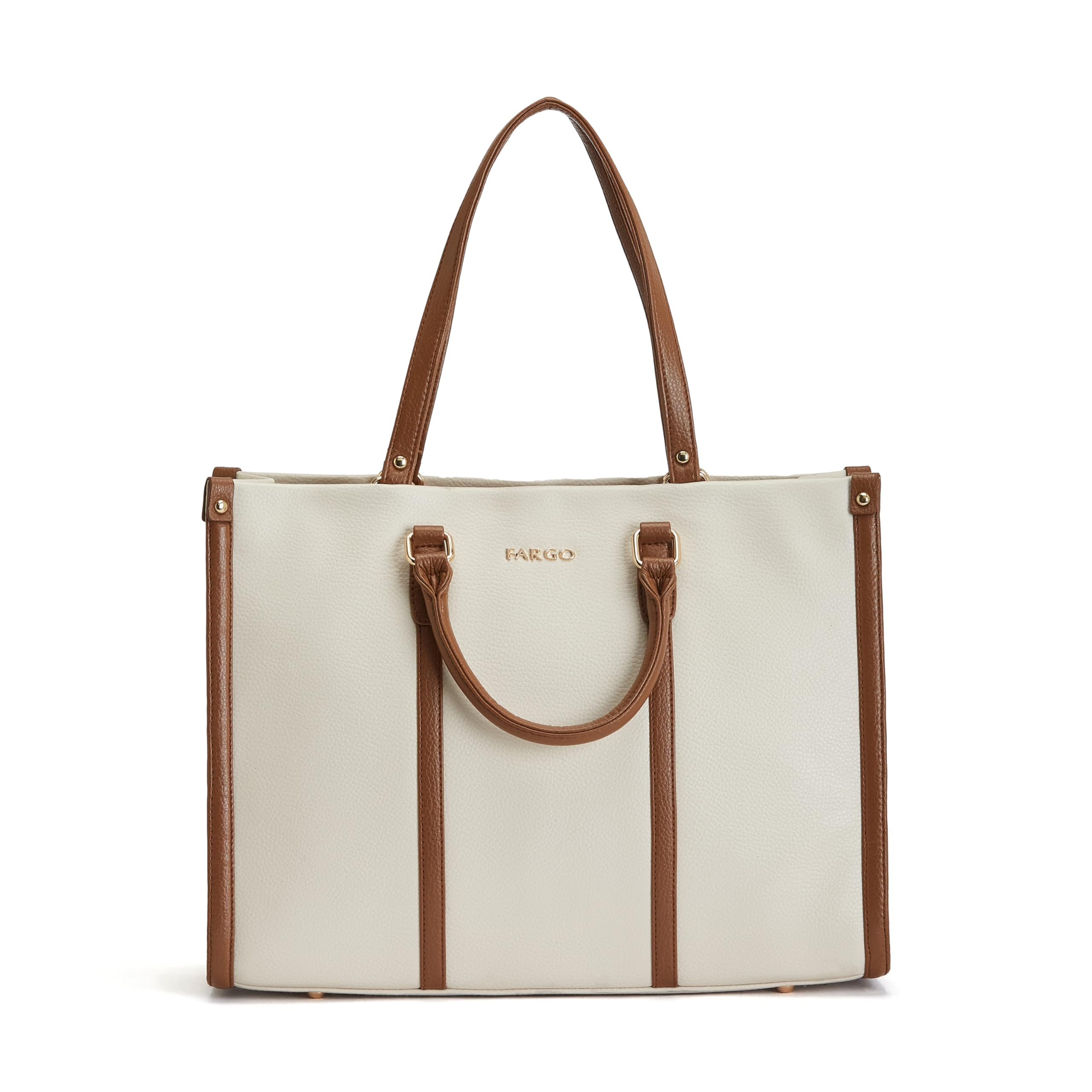 Fargo Iconic Tote Bag for Women | Vegan Leather Handbag with 15-Inch Laptop Compartment, Smooth Zip, Luxury Look | Stylish Office, College & Travel Tote | Made in India-image-2