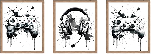 Miniatura 22 de Poster Master Póster para videojuegos de 6 piezas, diseño de consola retro, decoración colorida de sala de juegos o habitación de niño adolescente,
