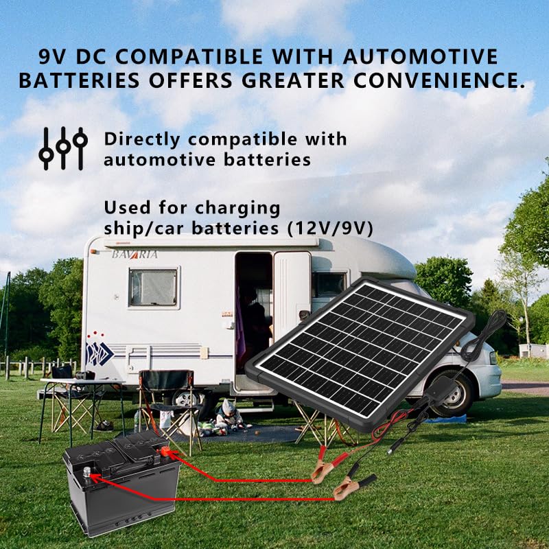 Chargeur solaire portable étanche avec pinces pour tablette