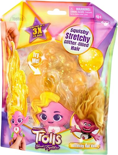 Miniatura 6 de Magic Mixies DreamWorks Trolls Band Together - Muñeca de pelo con purpurina elástica y rellena de purpurina - Cabello elástico Viva
