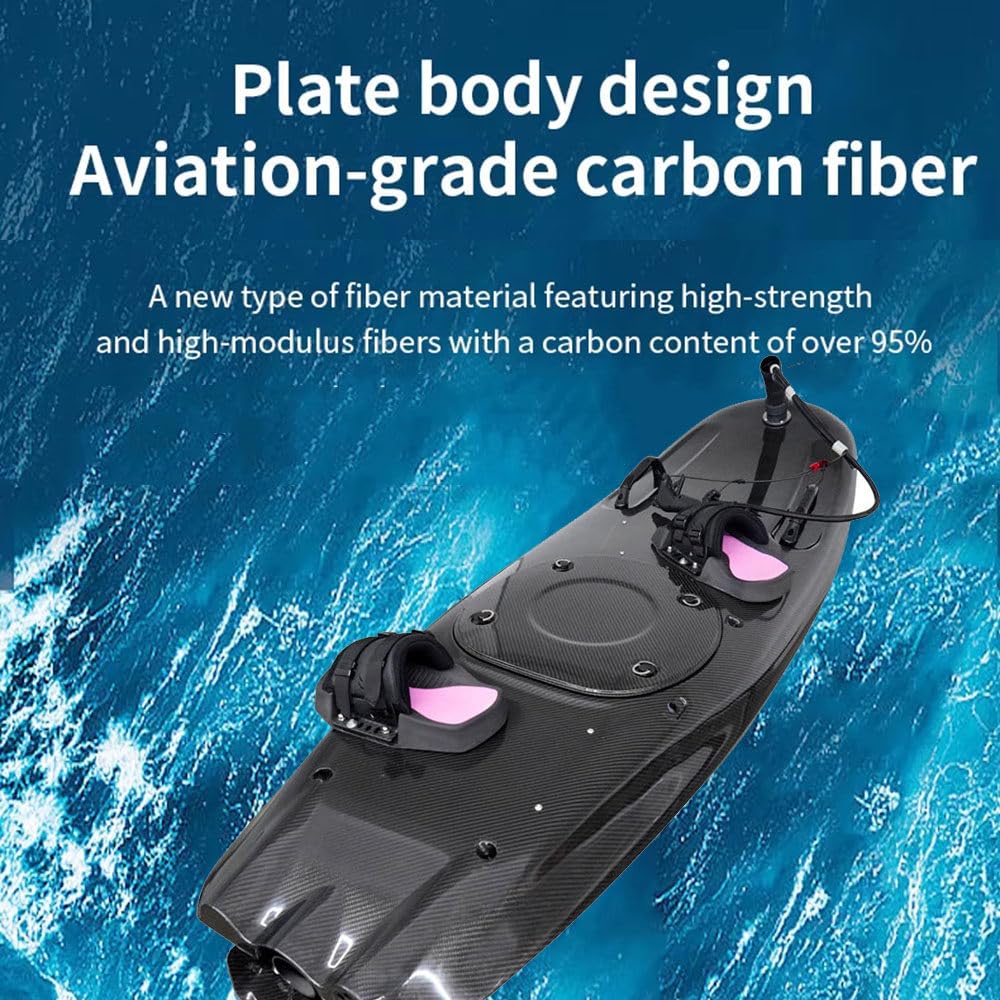 118-Cm³ Carbonfaser-Highspeed-Jet-Surfbrett, 12-Kw-Benzin-Surfbrett, 65 Km/H, Mit 5-L-Tank Und 3 Abnehmbaren Finnen, Tragfähigkeit 150 Kg, Für Wassersport