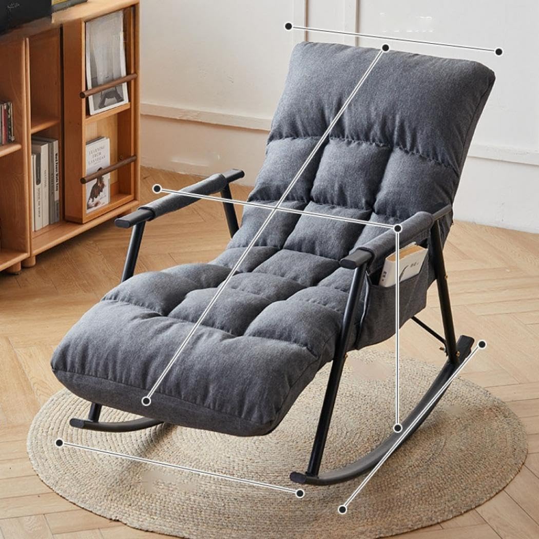 Amazon｜SUKAAGO ロッキングチェア 北欧 リラックスチェア アウトドア ゆったり ロッキング チェア 椅子 揺れる椅子 肘付き