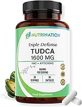 Tudca Supplement 1600mg | 99.2% Pure 1400mg TUDCA, 100mg Artichoke Extract & 100mg NAC | 60 High Potency Capsules | Tauroursodeoxycholic Acid - Bile Salt for Liver Support & Digestion | Lab Tested