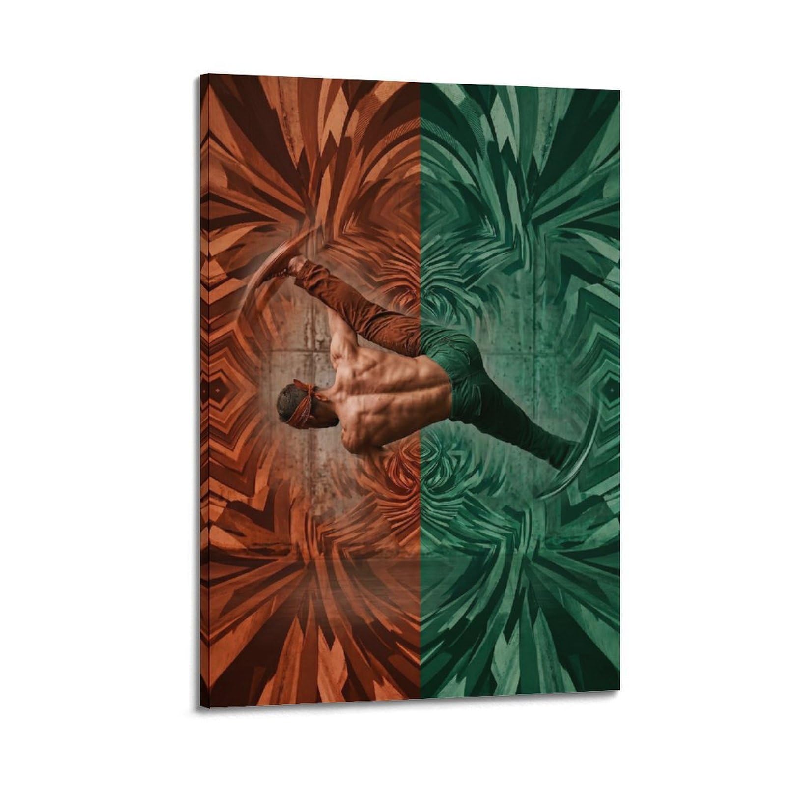 OLYHTR Surreal Dynamic Breakdance Human Strength Poster Modern Decorative Canvas Prints - Ideal Wall Art for Family, Man Cave, Game Room, Boys & Girls Bedroom 24x36inch(60x90cm)