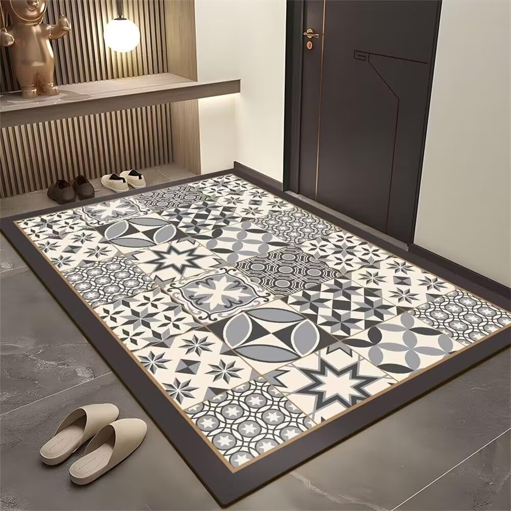 Tapis tout doux de salon de qualité supérieure gris et moderne 180x250cm