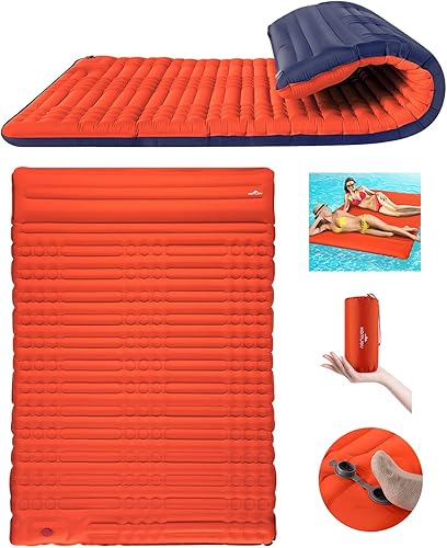 Almohadilla de dormir para camping, extra grueso, 3.9in, ligera, impermeable, con bomba incorporada, para mochileros, senderismo, tienda de campaña,