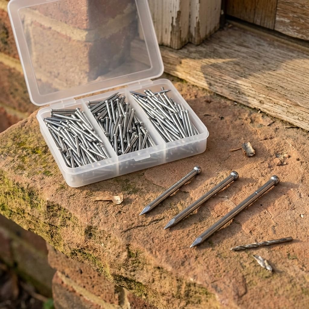 Finishing Nails 280 Pcs Carbon Steel Galvanized Assortment Kit