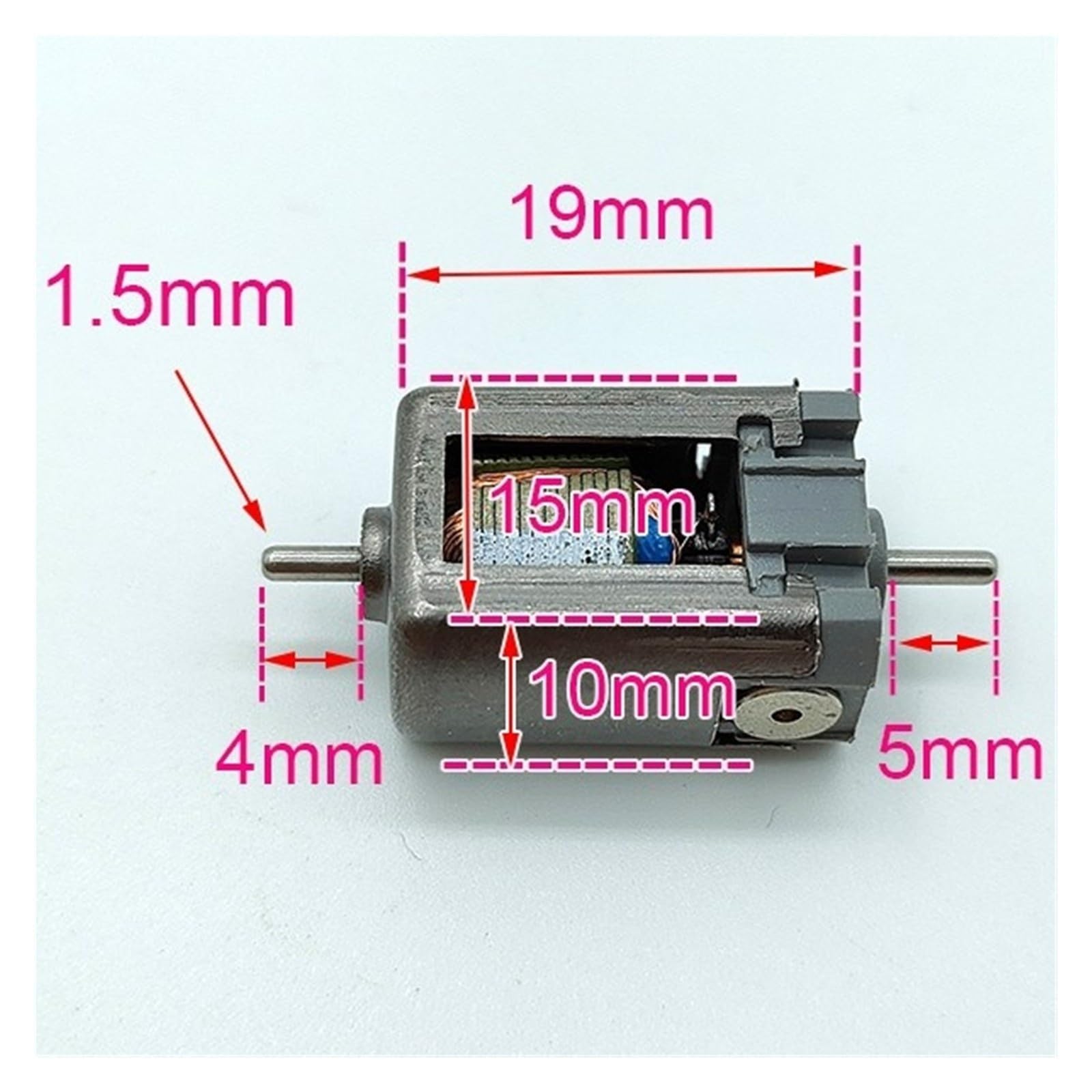 Piccolo mini motore elettrico 010 da 15 mm CC 6 V 9 V 12 V 21000 giri/min