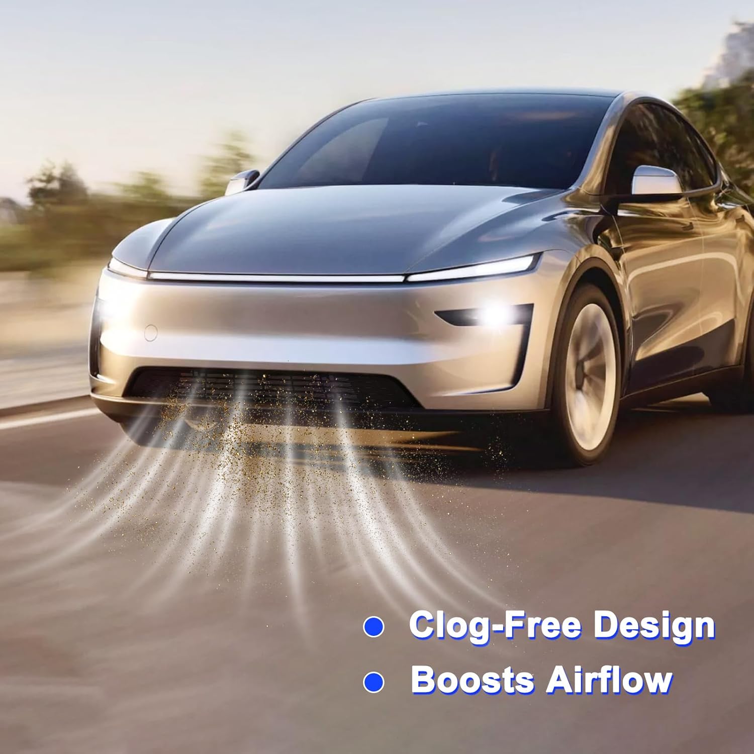 Front Grill Mesh Compatible with Tesla Model Y Juniper 2025 2026 Insert Air Vent Cover Guard Grille Guard Protector