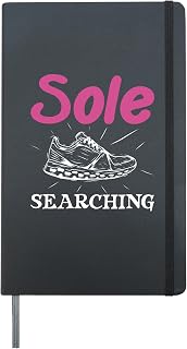 Shoe Collection SOLE SEARCHING Funny Shoe Collector Hardcover Journal, Black