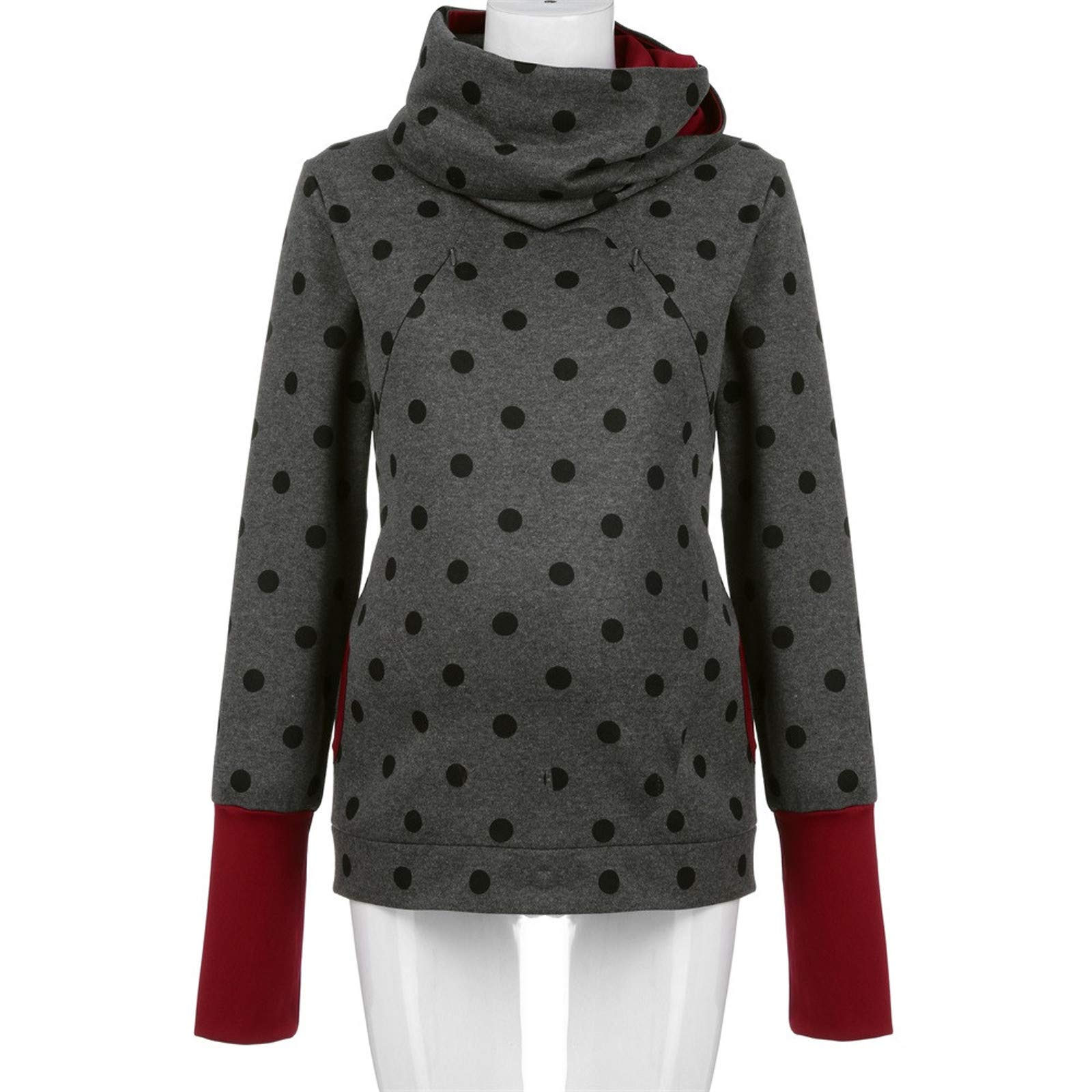 2024 neue Y9K Weihnachten Schwangere Frauen Mutterschaft Stillen Pullover Hoodie Sweatershirt Top Mutterschaft Bluse Fleece Gefüttert Pullover