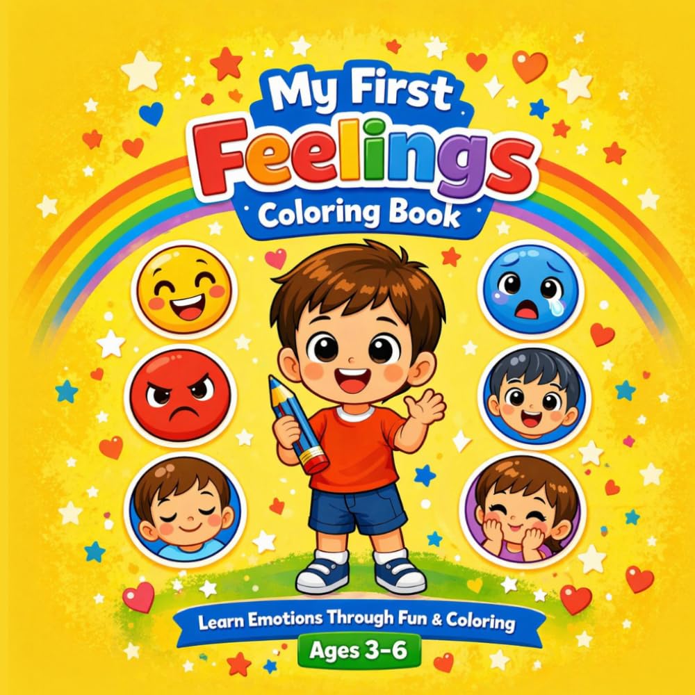 My First Feelings Coloring Book: A Fun and Simple Way for Kids to Learn, Understand, and Express Emotions