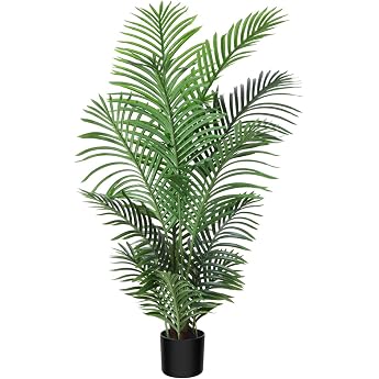Fopamtri Artificial Plants Large Areca Artificial Palm Tree 120 cm in Pot