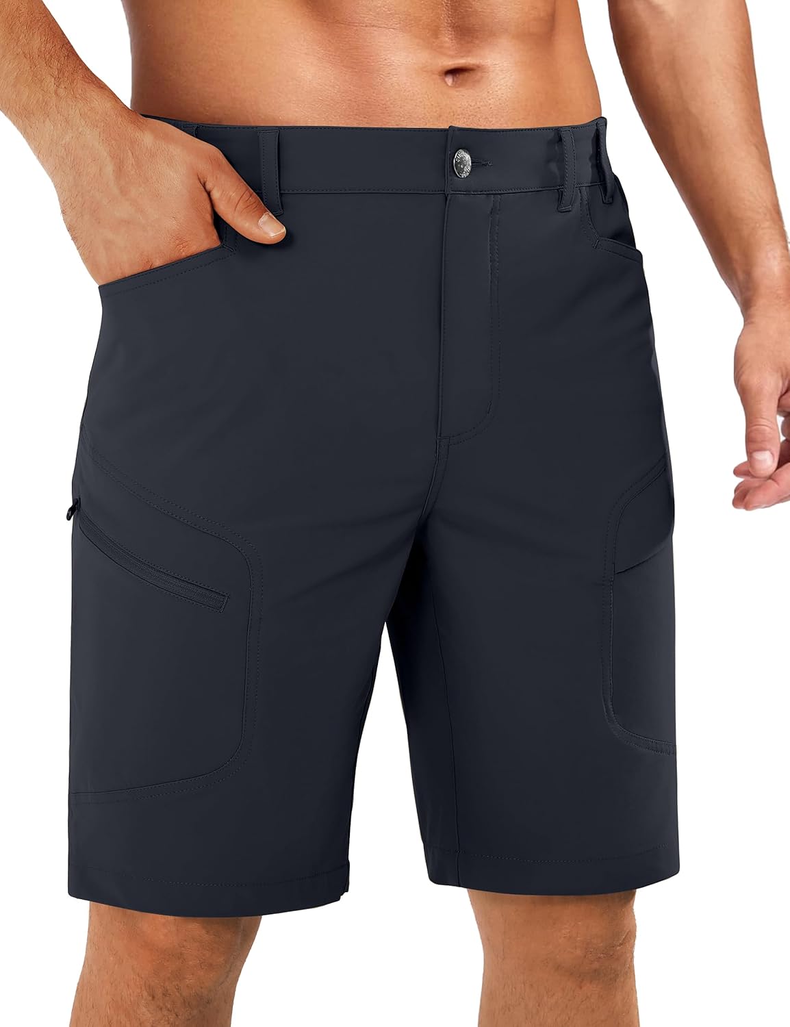 Stlight Men's Hiking Cargo Shorts 8"/10" Quick Dry Lightweight Casual Shorts for Athletic Fishing Golf with Zipper Pockets - Image 6