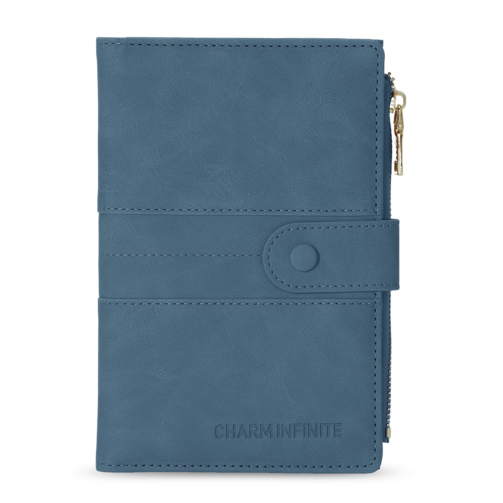 Passport Holder for Women Men Slim RFID Blocking Travel Passport Cover Wallet Purse with Zipper Pocket and Vaccine Card Slot