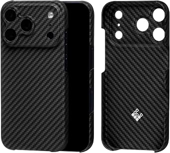 Latercase for iPhone 17 Pro | Ultra-Thin 0.6mm Aramid Fiber Case | Lightweight 10g Hard Shell Slim Protective Cover | Wireless Charging Compatible | Matte Non-Slip Grip | Carbon Fiber Weave