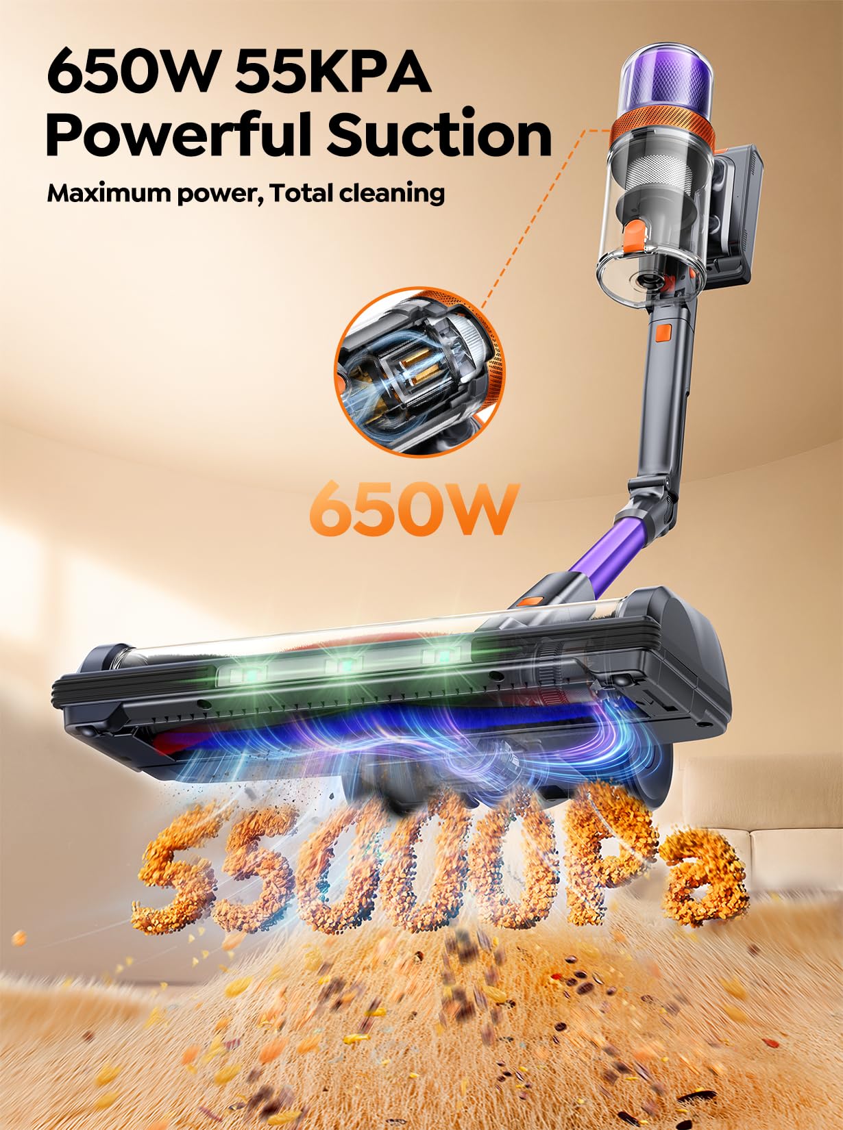 INTETURE Aspirateur Balai sans Fil