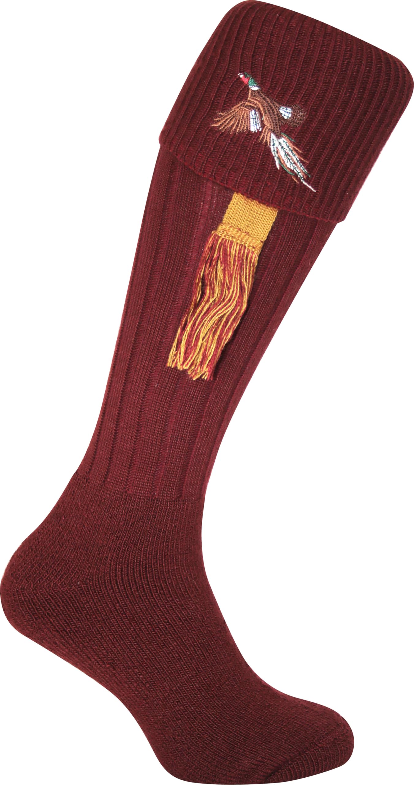 JACK PYKE Pheasant Embroidered Wool Mix Shooting Socks 9 to 12 US