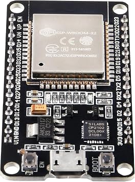 Alinan 4pcs 30pin ESP32 ESP-32S WiFi Development Board NodeMCU ESP-WROOM-32 Microcontroller 2.4GHz Dual-Core WiFi Bluetooth Processor Integrated Chip CP2102