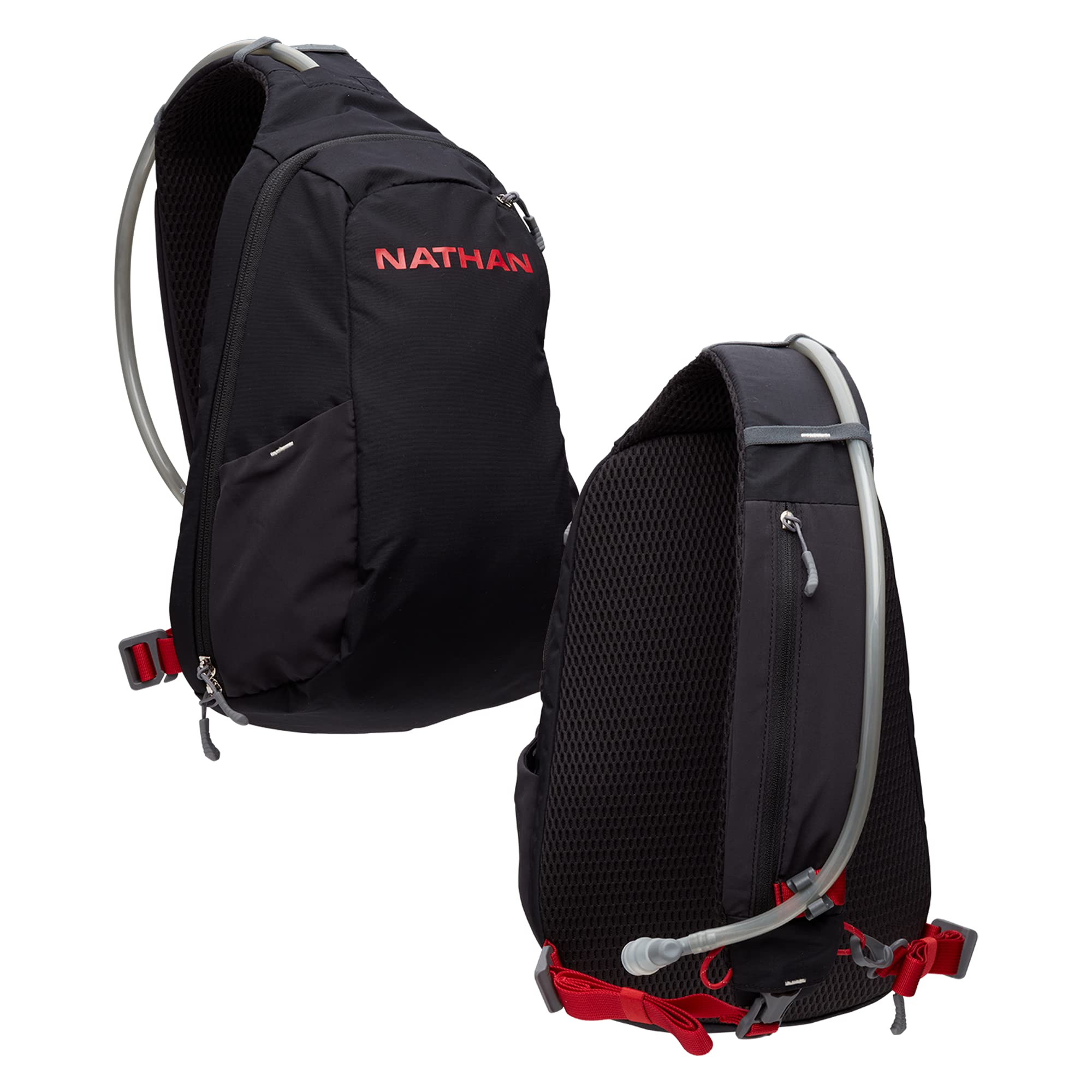 Nathan Limitless 8L Hydration Sling, Two Side Pockets & Small Zipper Stash Pocket for Essential Storage, Breathable & Moisture Wicking