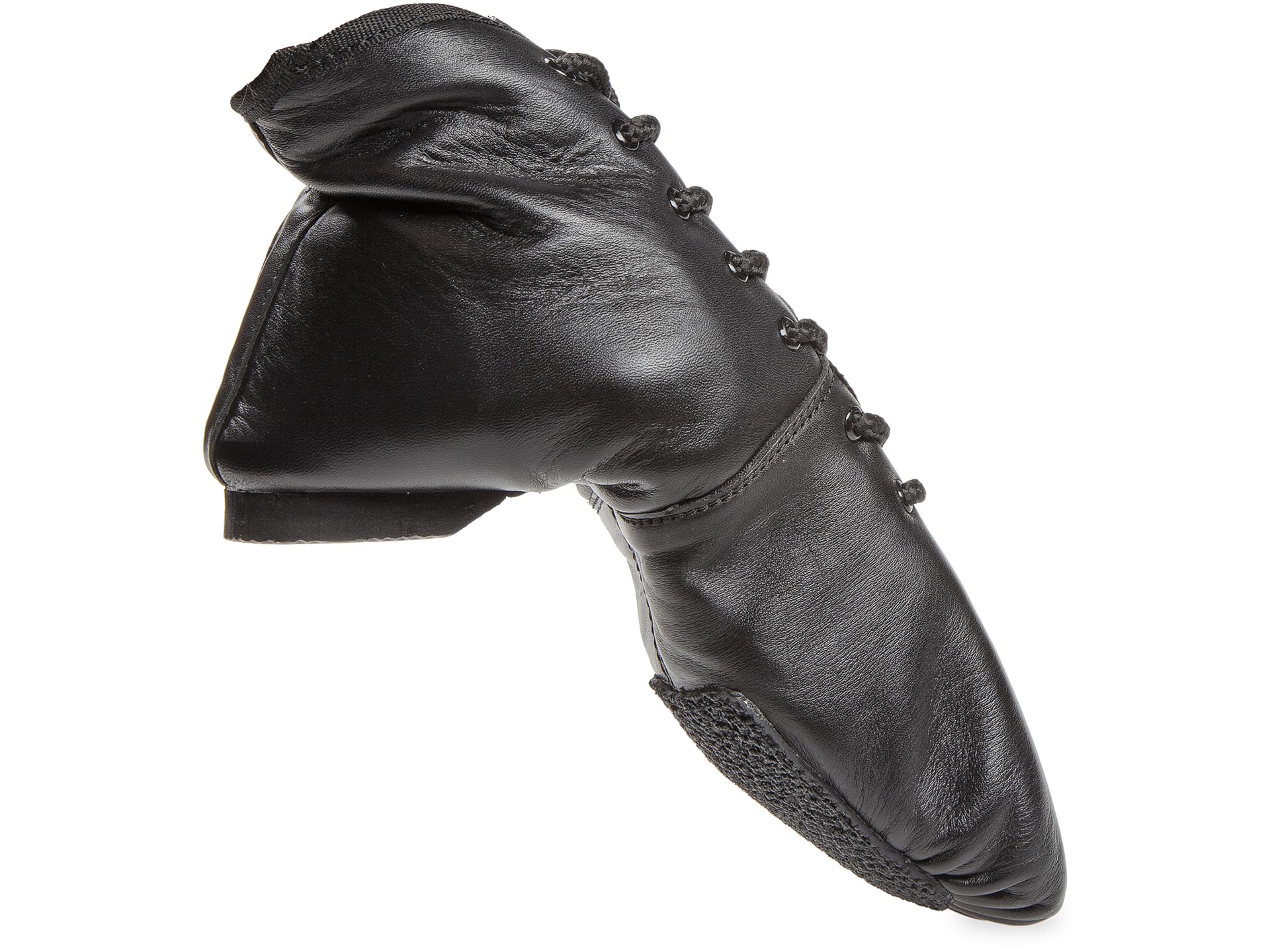 Gardestiefel in schwarz Leder mit geteilter Gummisohle Turniertauglicher Garde-, Show- & Jazztanzstiefel